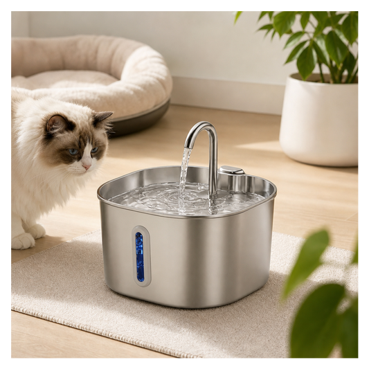 Fontaine à Eau pour Chat avec Filtre et Pompe Silencieuse