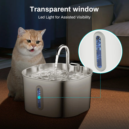 Fontaine à Eau pour Chat avec Filtre et Pompe Silencieuse